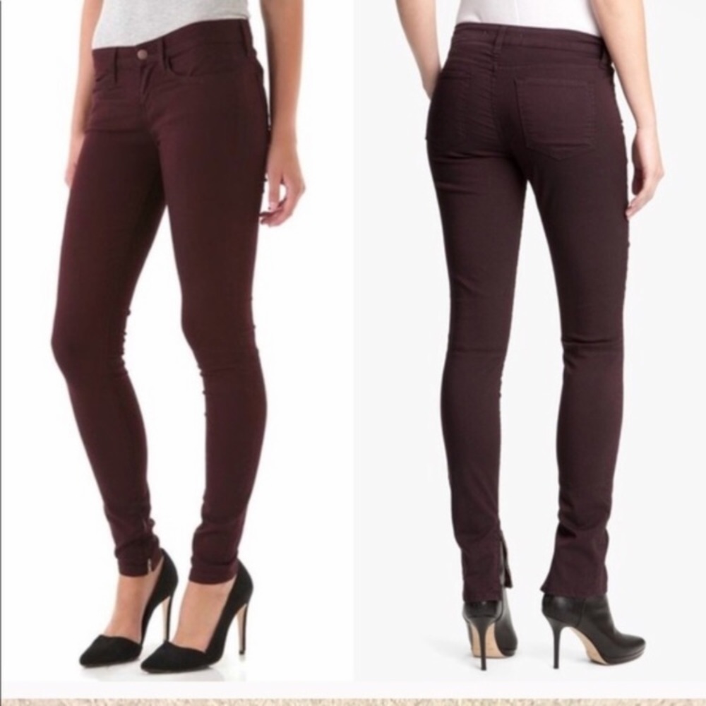 VINCE Skinny High Rise Jean, Mulberry Size 29